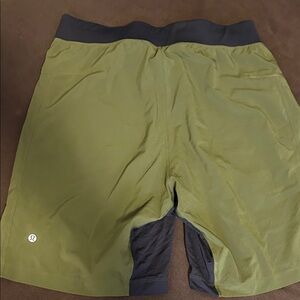 lululemon athletica T.H.E Olive and Black Athletic Shorts